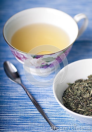 Mint Green Herbal Tea Stock Photo