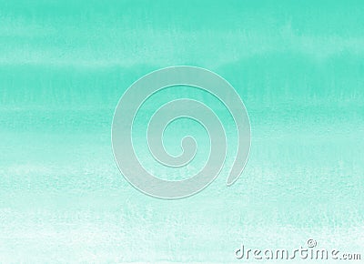 Mint green watercolor background with gradient parallel stains Stock Photo