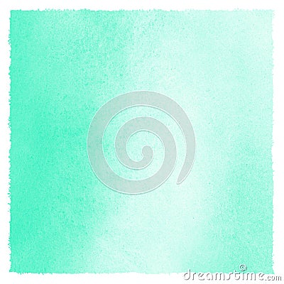 Mint green watercolor spring, Easter background with artistic edges Stock Photo