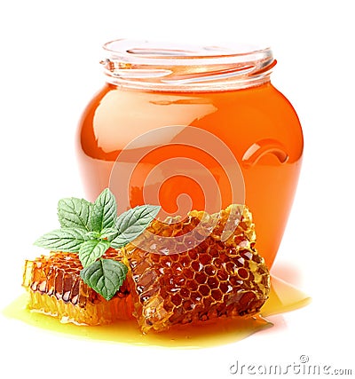 Mint honey Stock Photo