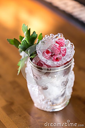 Mint julep cocktail Stock Photo