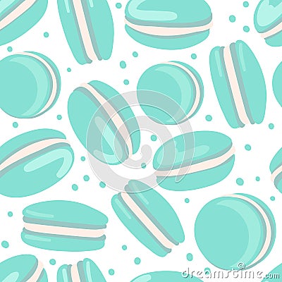 Mint macaroon seamless pattern Vector Illustration