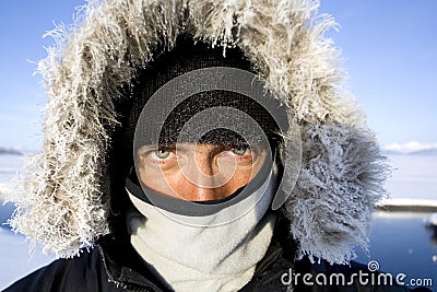 A minus of forty degrees Stock Photo