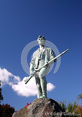 Minute Man Statue Stock Photo