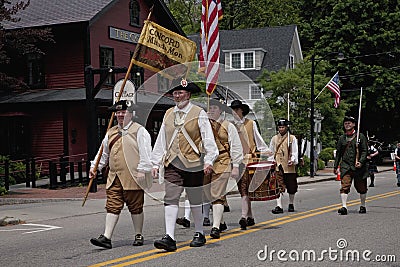 Minute Men marching Editorial Stock Photo