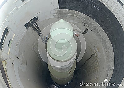 Minuteman Missile Silo historic site in South Dakota Stock Photo