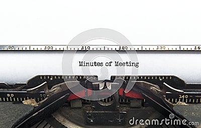 Minutes of Meeting Stock Photo