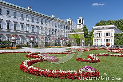 Mirabell Gardens and Mirabell Palace, Salzburg Austria Editorial Stock Photo