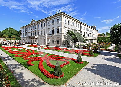 Mirabell palace and garden in Salzburg Stock Photo