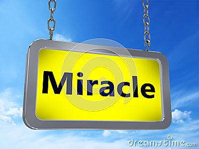 Miracle on billboard Stock Photo