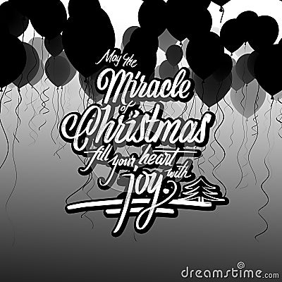 Miracle of Christmas greeting card Stock Photo