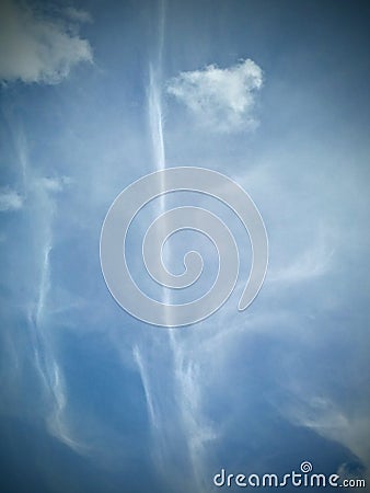 Straith line cloud Stock Photo