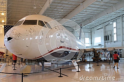 Miracle on the Hudson, Flight 1549, in Charlotte Editorial Stock Photo