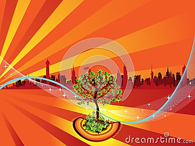 Miracle tree Vector Illustration