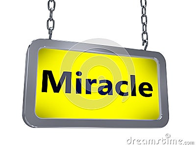 Miracle on billboard Stock Photo