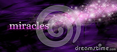 Miracles background website banner Stock Photo