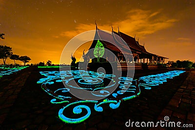 Miraculous Temple Sirindhorn Wararam Phu Prao in Ubon Ratchathani Province, Thailand Stock Photo