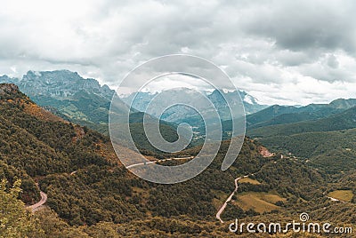 Mirador De Piedrashistas, Posada de Valdeon, Leon Editorial Stock Photo