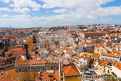 Miradouro de Graca view, Lisbon, Portugal Stock Photo