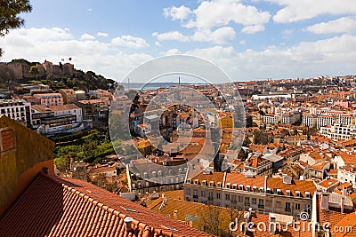 Miradouro de GraÃ§a view, Lisbon, Portugal Stock Photo