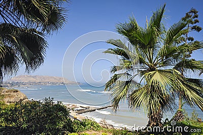 Miraflores District landscapes in Lima, Peru Stock Photo