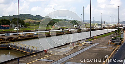 Miraflores Locks Editorial Stock Photo