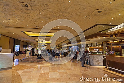 Mirage Hotel Front Desk in Las Vegas, NV on June 26, 2013 Editorial Stock Photo