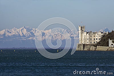 Miramare Castle Stock Photo