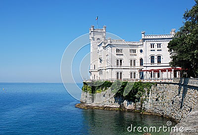 Miramare castle, Trieste, Italy Stock Photo