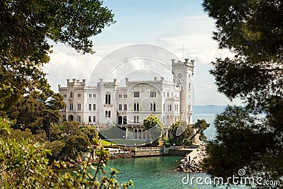 Miramare castle, Trieste, Italy Stock Photo