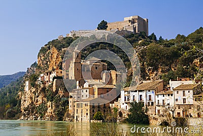 Miravet village in Catalunya, Spain Stock Photo