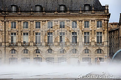 Miroir d`eau at Bordeaux Editorial Stock Photo