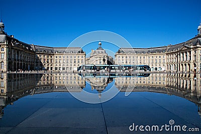 The mirror in Bordeaux Stock Photo