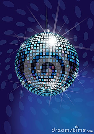 Mirror Disco Ball Vector Illustration