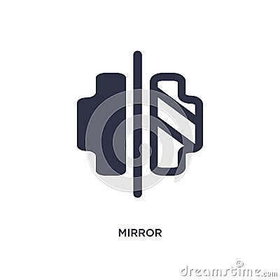 mirror horizontally icon on white background. Simple element illustration from geometric figure concept Vector Illustration