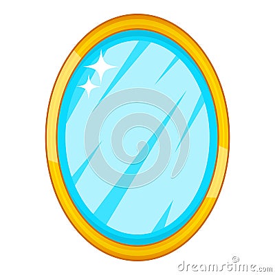 Mirror icon, cartoon style Vector Illustration