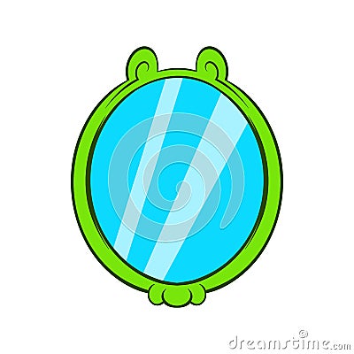 Mirror icon, cartoon style Stock Photo