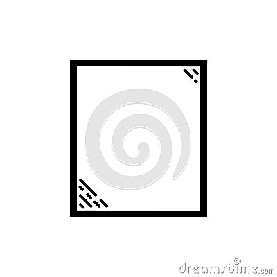 Mirror icon vector icon. Mirror symbol design. Can be used for web and mobile. Vector Illustration