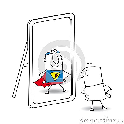 The mirror Vector Illustration