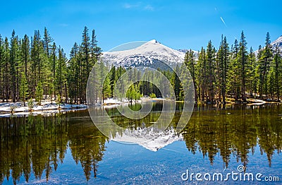 Mirror Lake - Yosemite National Park, California Stock Photo