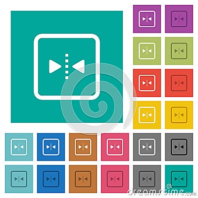 Mirror object around vertical axis square flat multi colored icons Stock Photo
