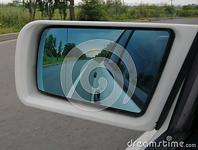 Mirror road in Ukraine Stock Photo