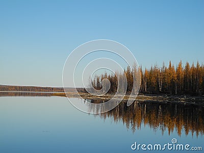 Mirror surface water Stock Photo