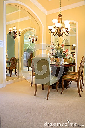 Mirrored Dining Room(view 2 Stock Photo
