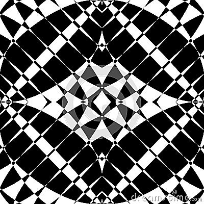 Mirrored symmetrical pattern. Geometric monochrome background. T Vector Illustration