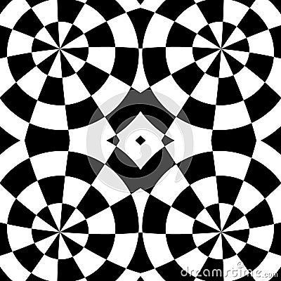 Mirrored symmetrical pattern. Geometric monochrome background. T Vector Illustration