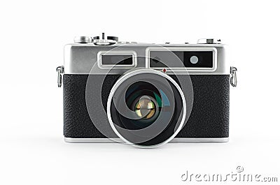 Mirrorless retro camera Stock Photo