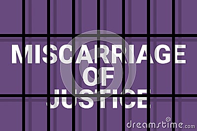 Miscarriage of justice / failure of justice Vector Illustration
