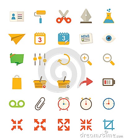 Miscellaneous Flat Icons Vector Illustration