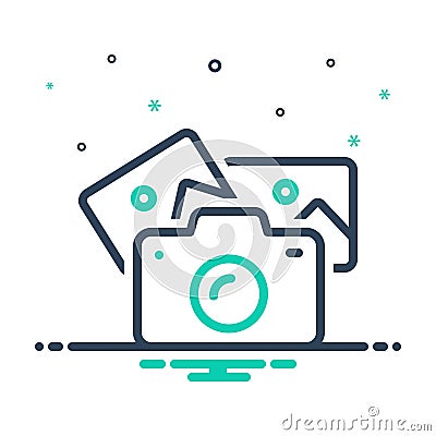 Mix icon for Photograph, image and camera Vector Illustration